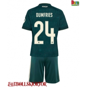 Real Madrid Denzel Dumfries #24 Borta Kläder Barn 2026-27 Kortärmad (+ Korta byxor)